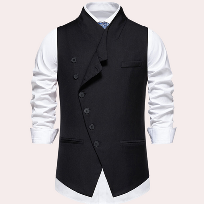 Elegant vest til mænd med asymmetrisk lukning