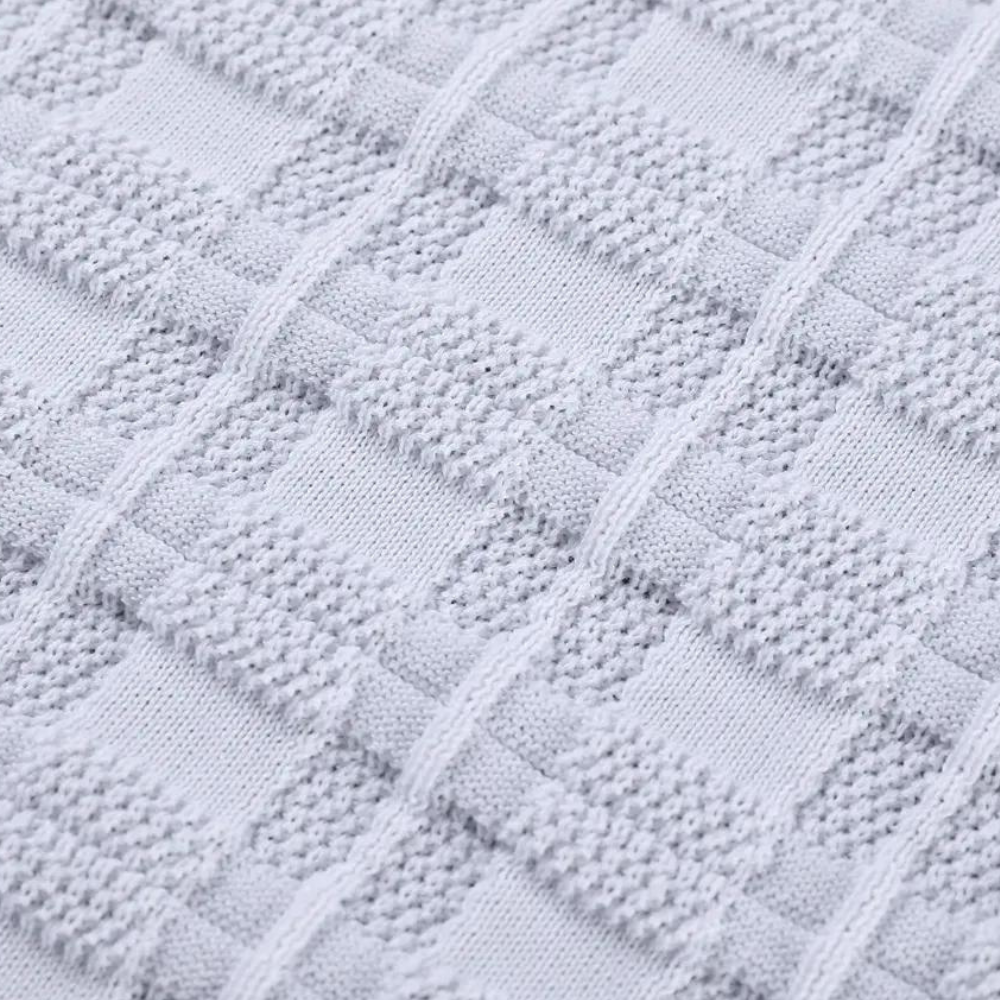 Moderigtig ternet strikket sweater til mænd