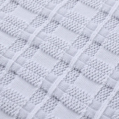 Moderigtig ternet strikket sweater til mænd