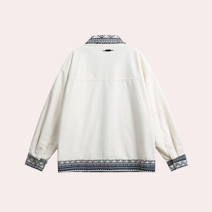 Jakke med revers i etnisk stil