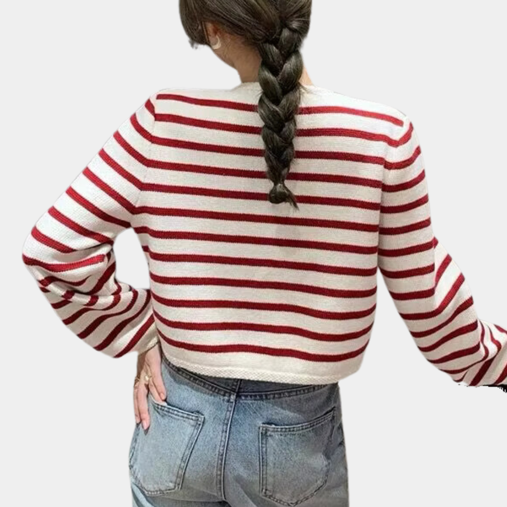 Stilfuld stribet cardigan til kvinder