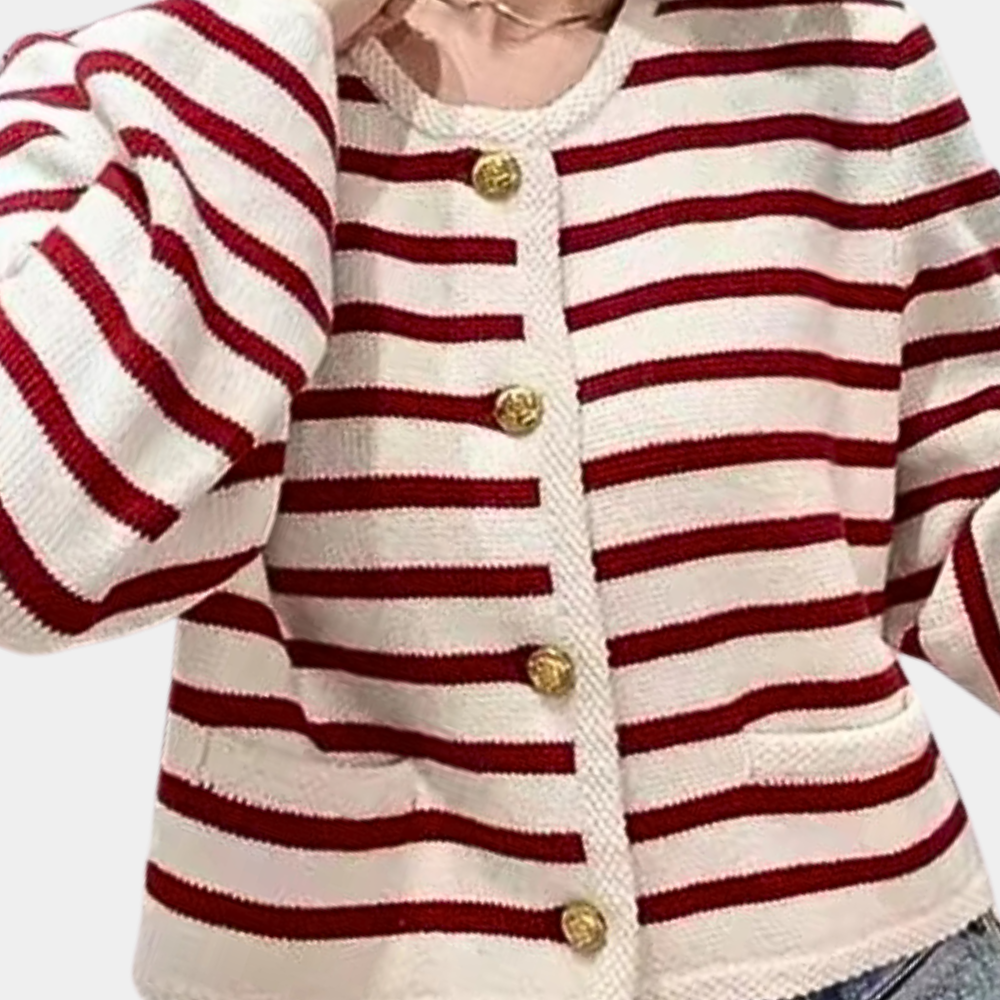 Stilfuld stribet cardigan til kvinder