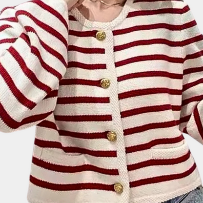 Stilfuld stribet cardigan til kvinder