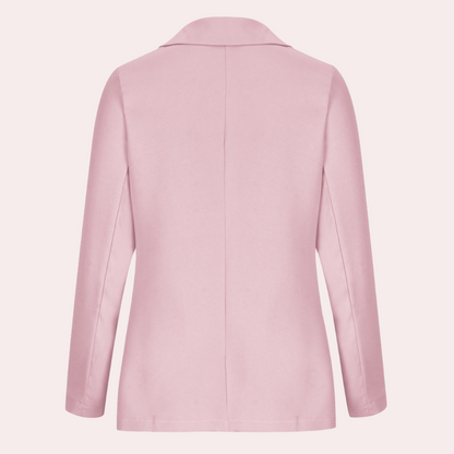 Minimalistisk, ensfarvet blazer til kvinder