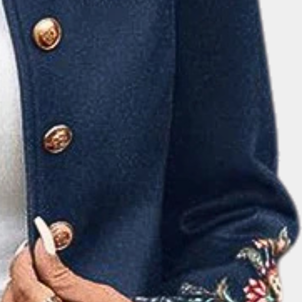 Feminin blazer med blomsterprint