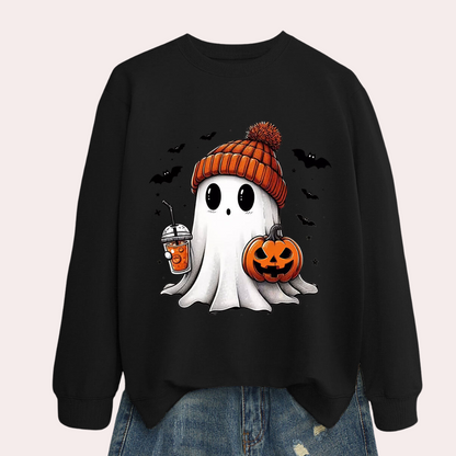 Uhyggelig Halloween-sweatshirt til kvinder