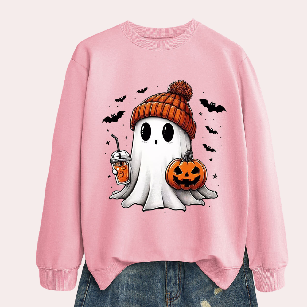 Uhyggelig Halloween-sweatshirt til kvinder