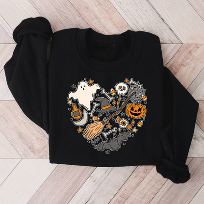 Halloween-sweater med hjerte