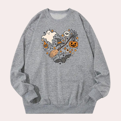 Halloween-sweater med hjerte