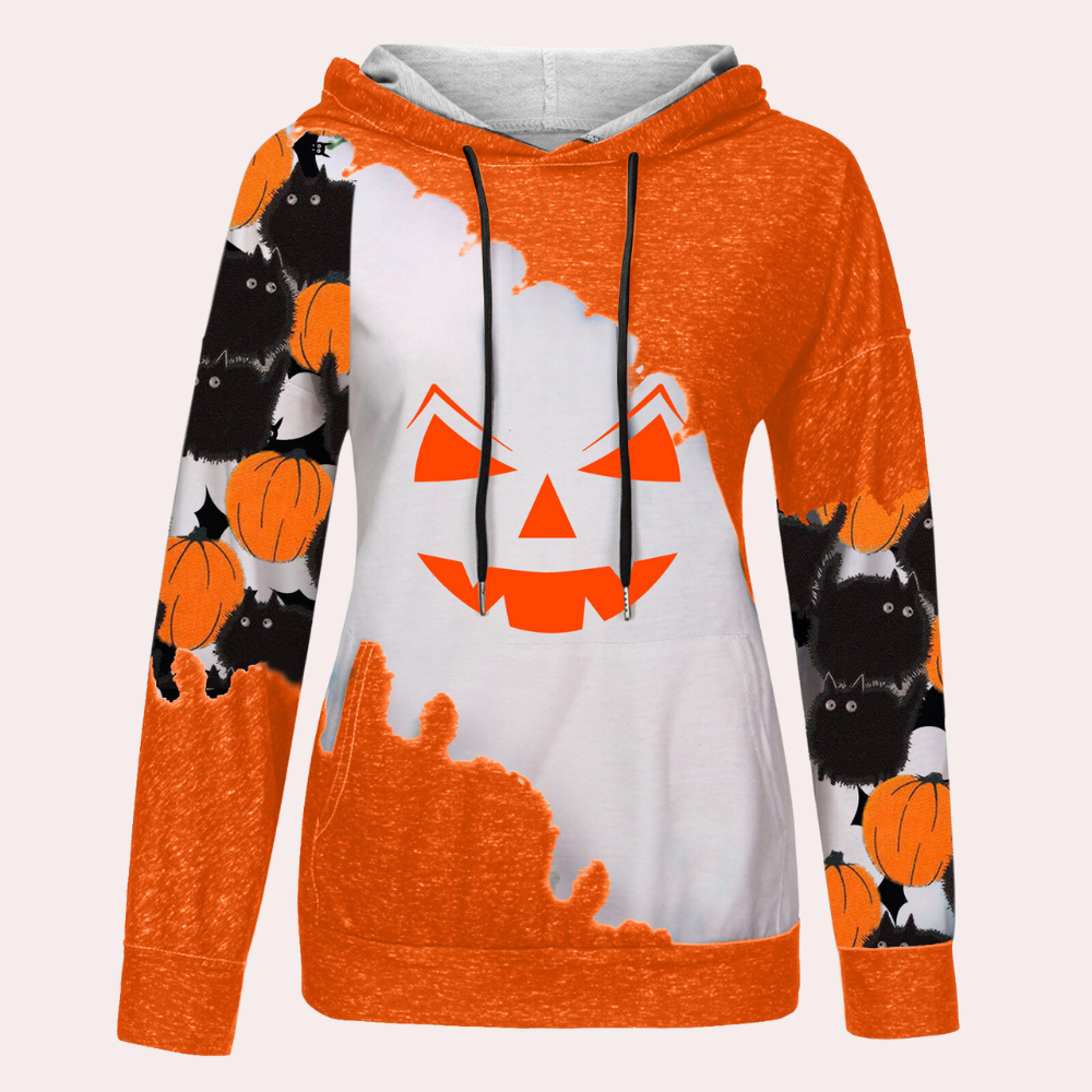 Halloween lang hættetrøjejakke