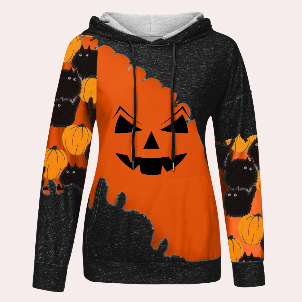 Halloween lang hættetrøjejakke