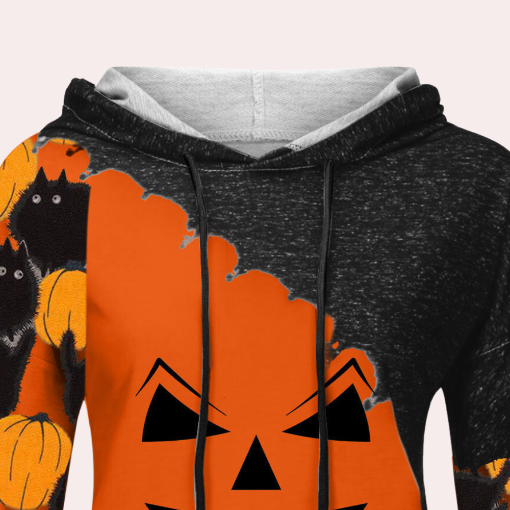 Halloween lang hættetrøjejakke