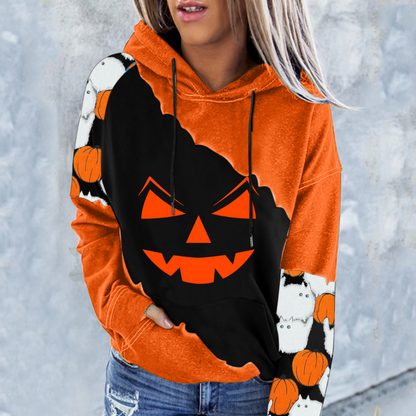 Halloween lang hættetrøjejakke