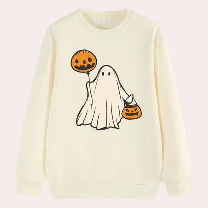 Stilfuld, afslappet herresweater til halloween