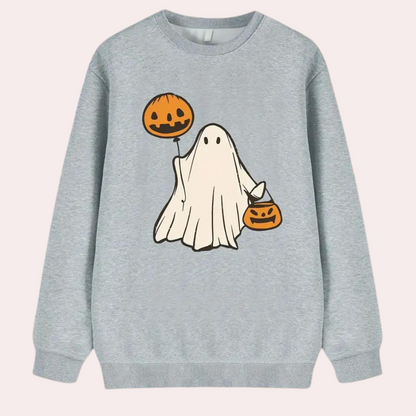 Stilfuld, afslappet herresweater til halloween