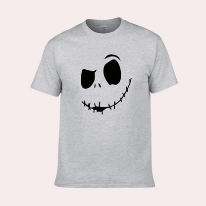 Smiley-farvet T-shirt til mænd