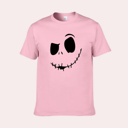 Smiley-farvet T-shirt til mænd