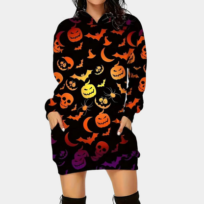 Trendy dames halloween trui met capuchon