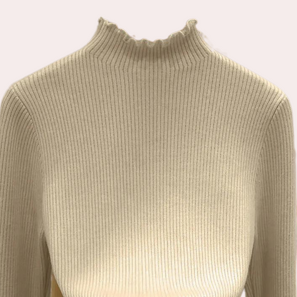 Vinter Kvinder Flæser Mock Neck Sweater