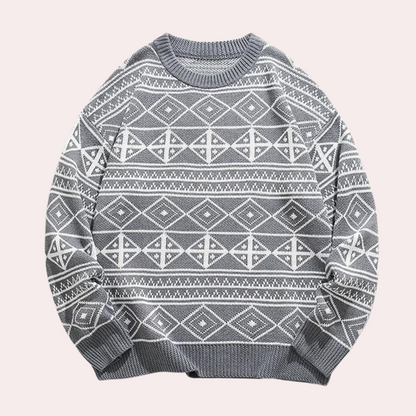 Moderne strikket sweater til mænd