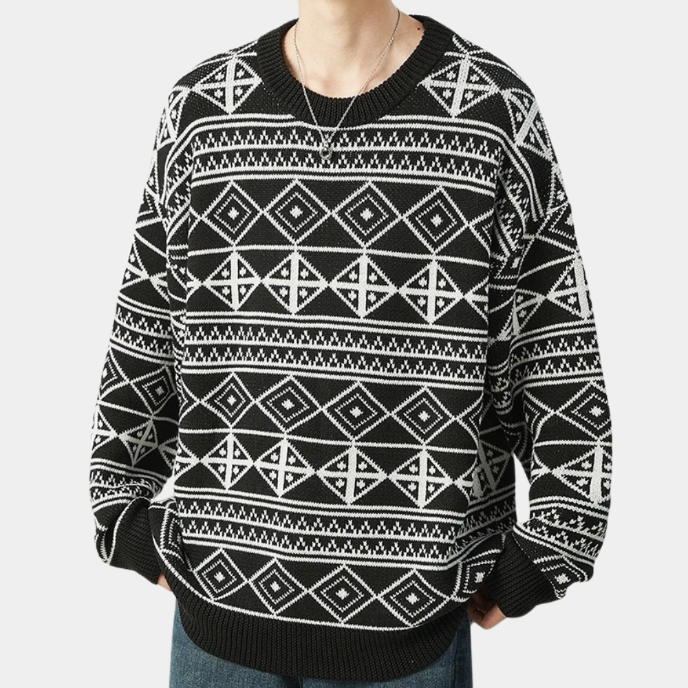 Moderne strikket sweater til mænd