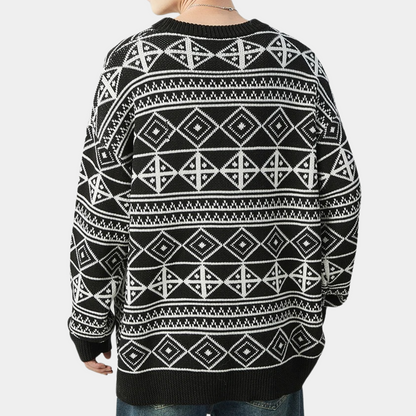 Moderne strikket sweater til mænd