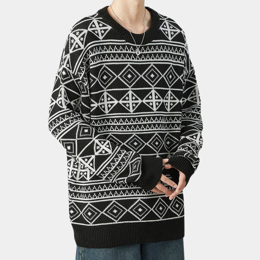 Moderne strikket sweater til mænd