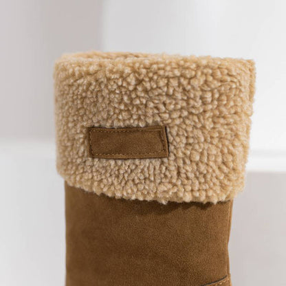 Varme vinterstøvler med høj hæl