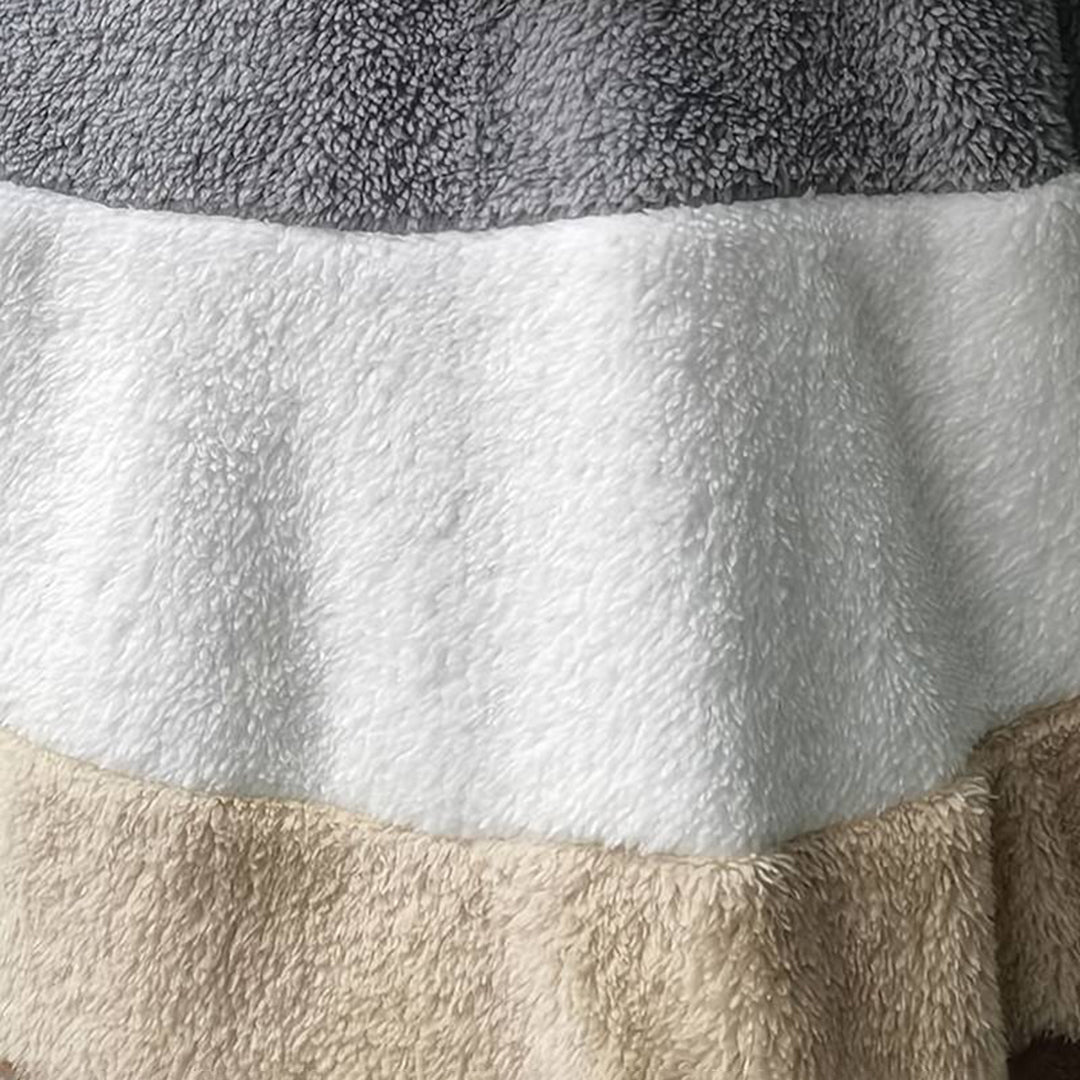 Plus Size tykke hættetrøjer i imiteret pels til kvinder