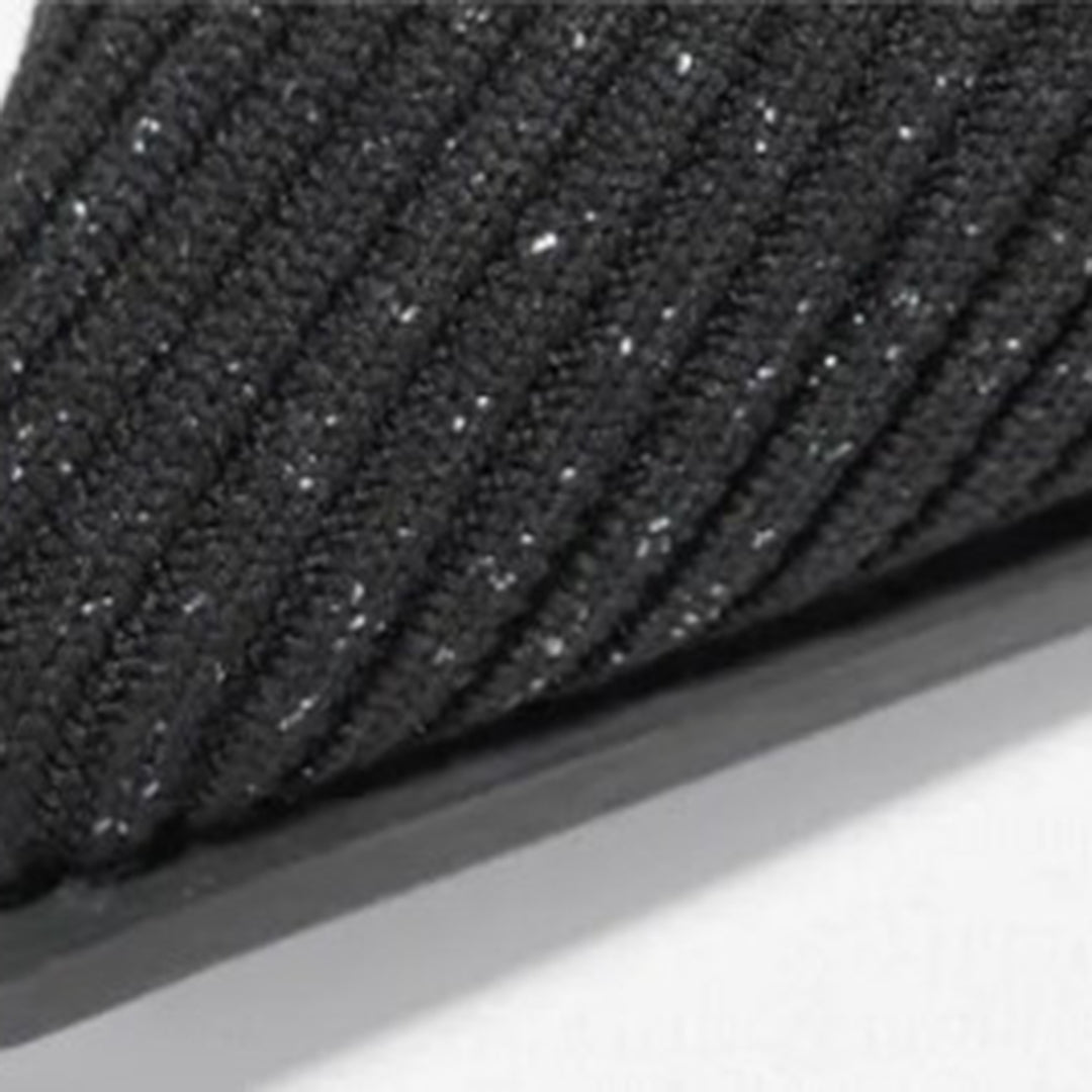 Strikkede høje støvler med tyk hæl