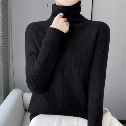 Strikkede linjer sweater til kvinder