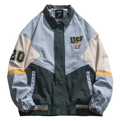 Broderet bomberjakke til mænd