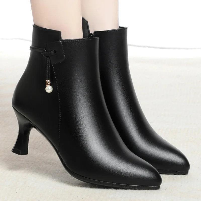 Hæle Sorte støvler til kvinder