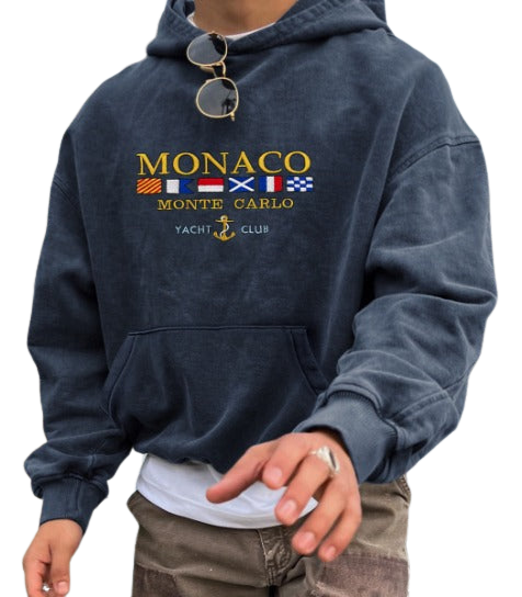 Gamle penge Monaco yacht club hættetrøje til mænd