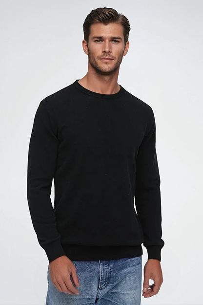 Premium sort sweater til mænd