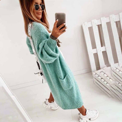 Overdimensioneret frakke med åben front