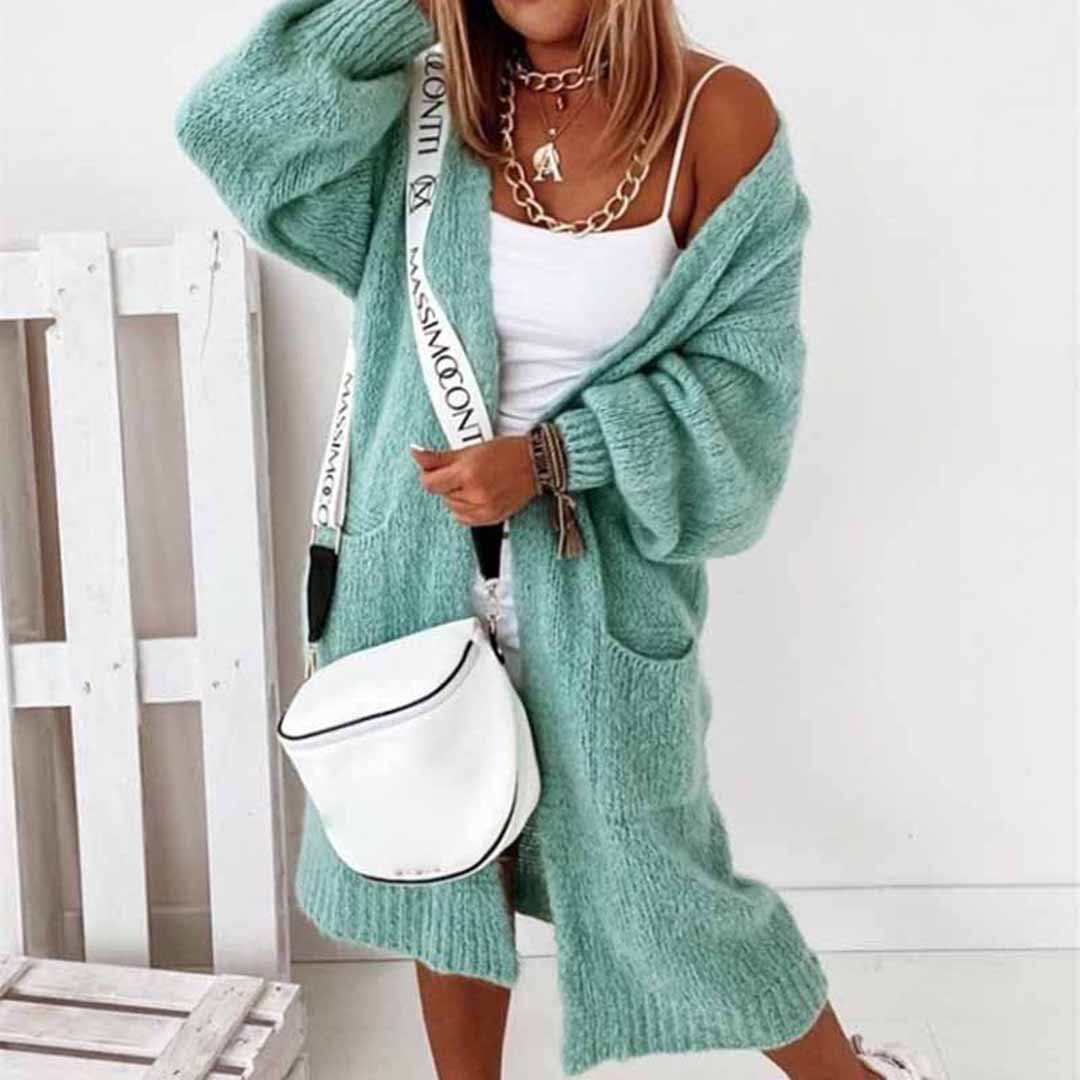 Overdimensioneret frakke med åben front