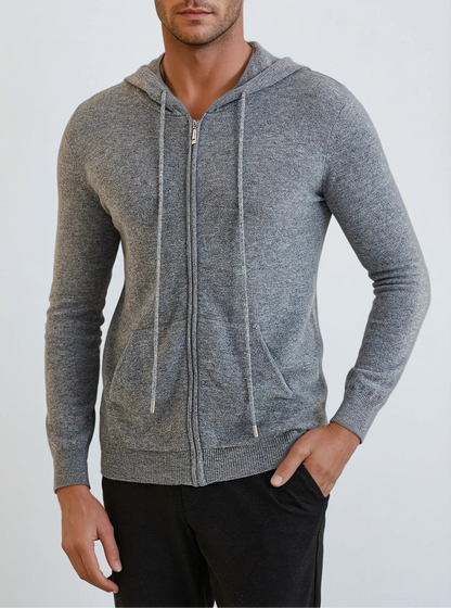 Essential Cashmere Grå hættetrøje