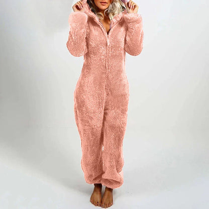 Legesyg bamse-jumpsuit til kvinder
