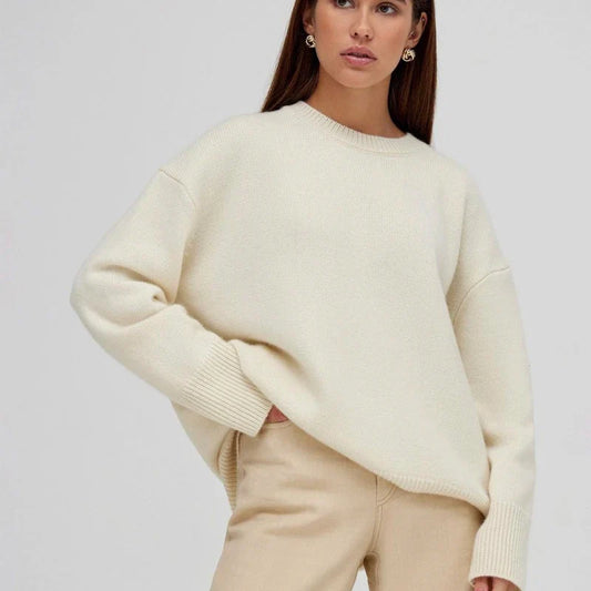 Basic kashmir-sweater til damer
