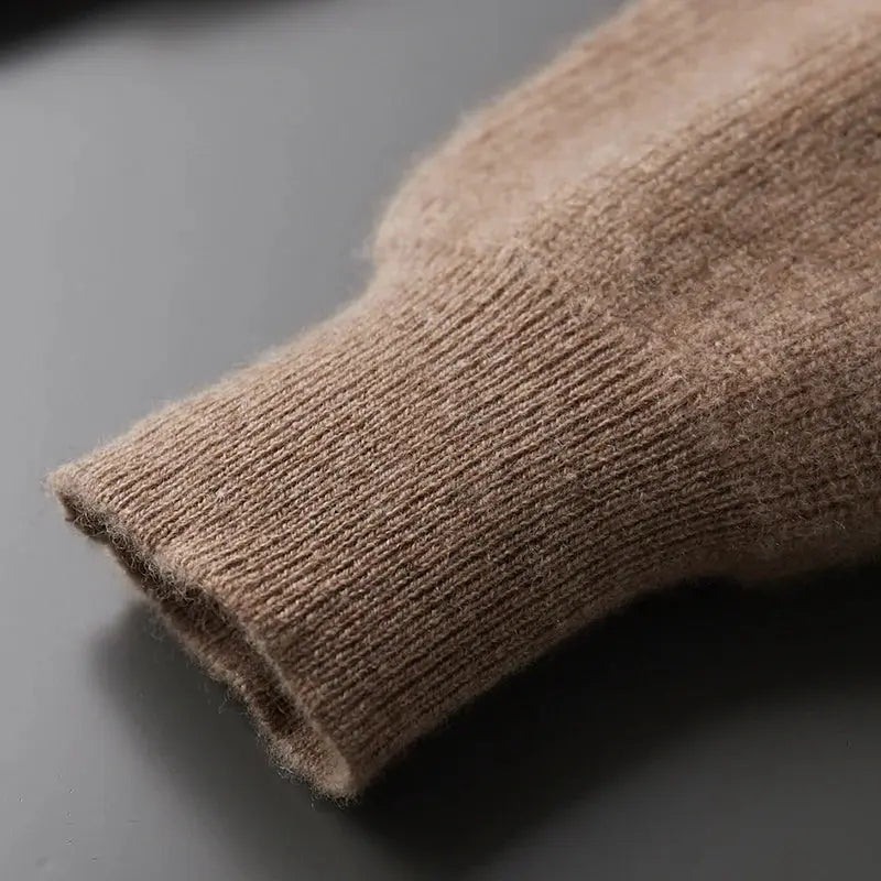 Cashmere hættetrøje med lynlås til mænd