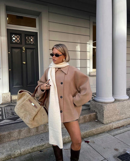 Langærmet trenchcoat til kvinder