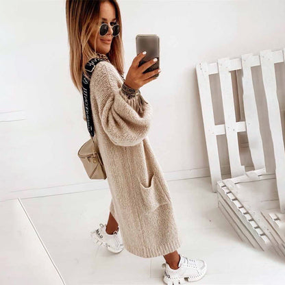 Overdimensioneret frakke med åben front