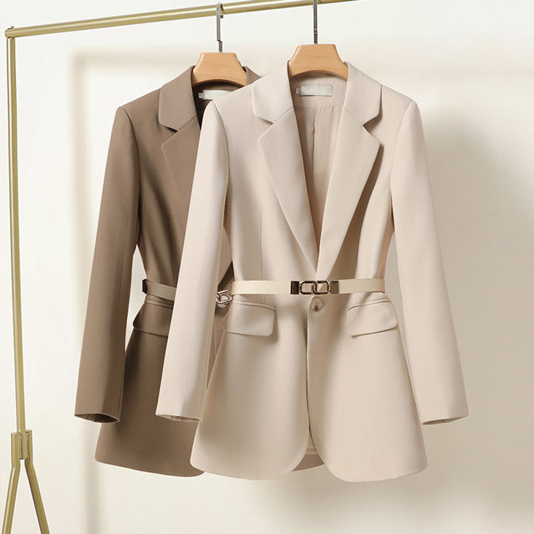Lang blazer med bælte
