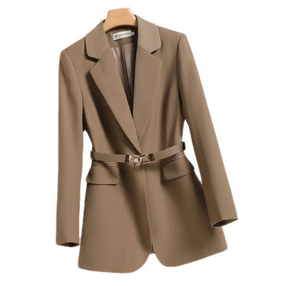 Lang blazer med bælte