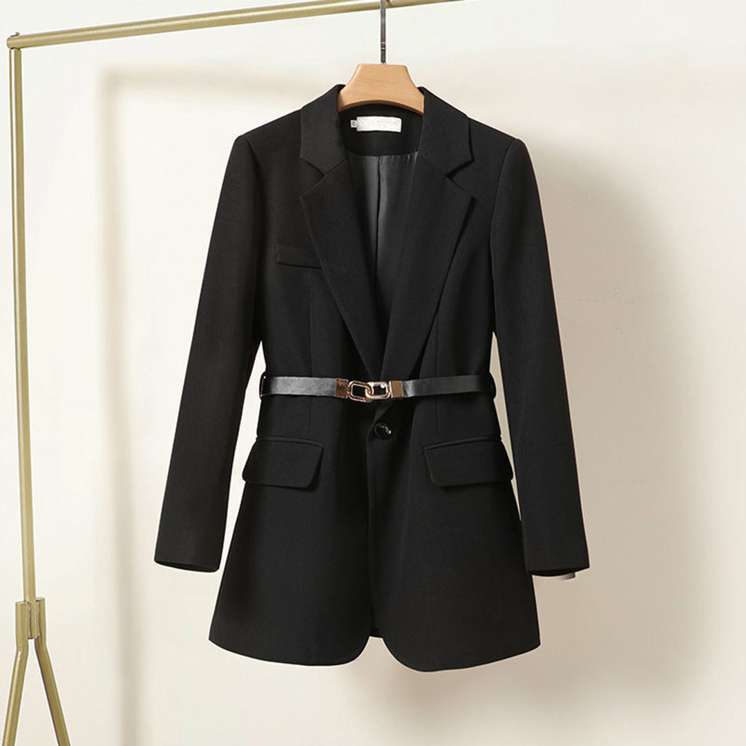Lang blazer med bælte