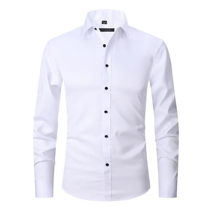 Herre slim fit skjorte med lange ærmer