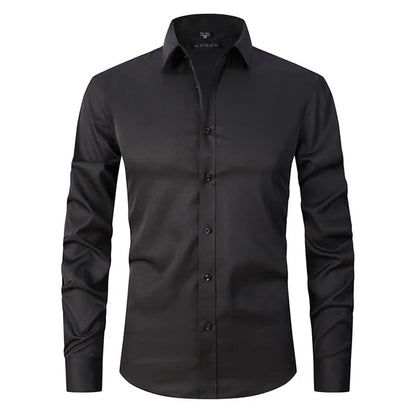 Herre slim fit skjorte med lange ærmer