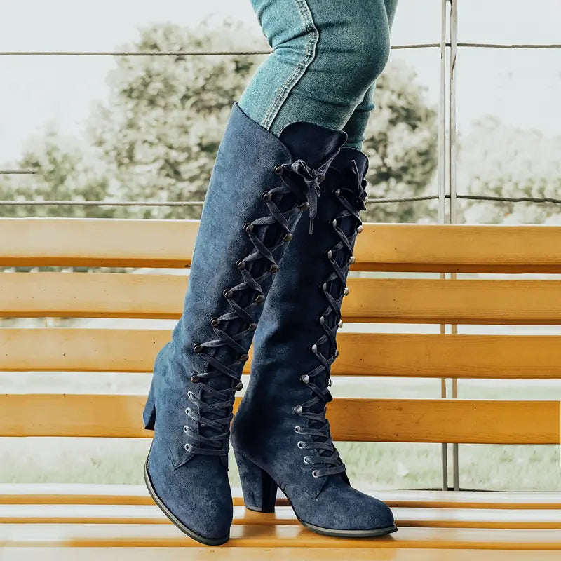 Elegante støvler med hæl til kvinder