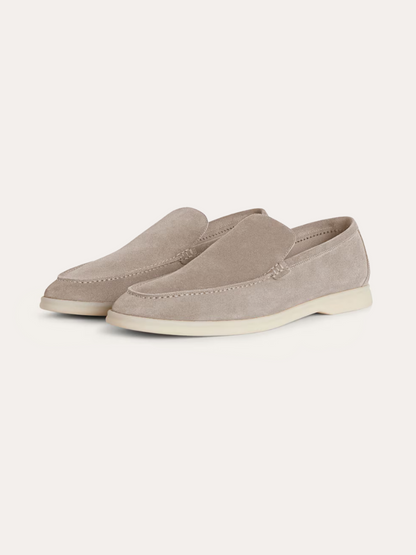Raffinerede Beige loafers i ruskind